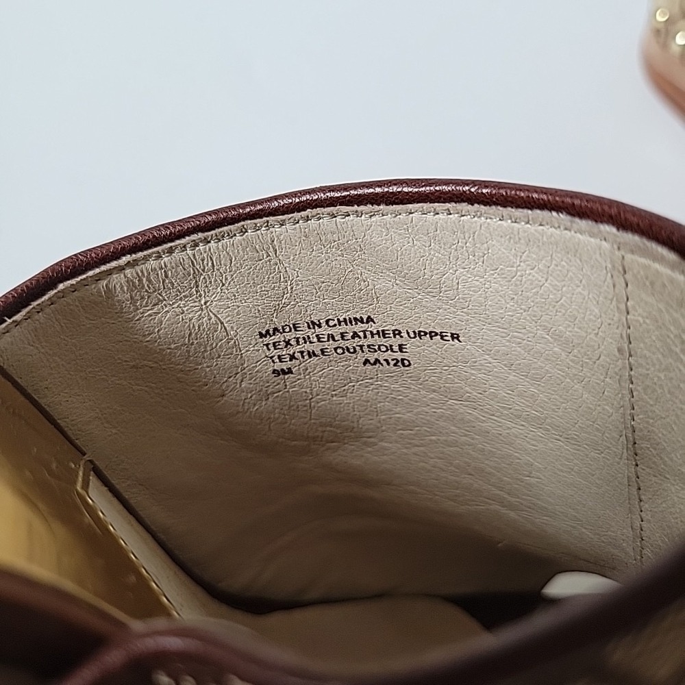 Michael Kors Belinda Open Toe Mules 9M Logo Canvas Suede Leather Platform Wedge - Picture 6 of 15